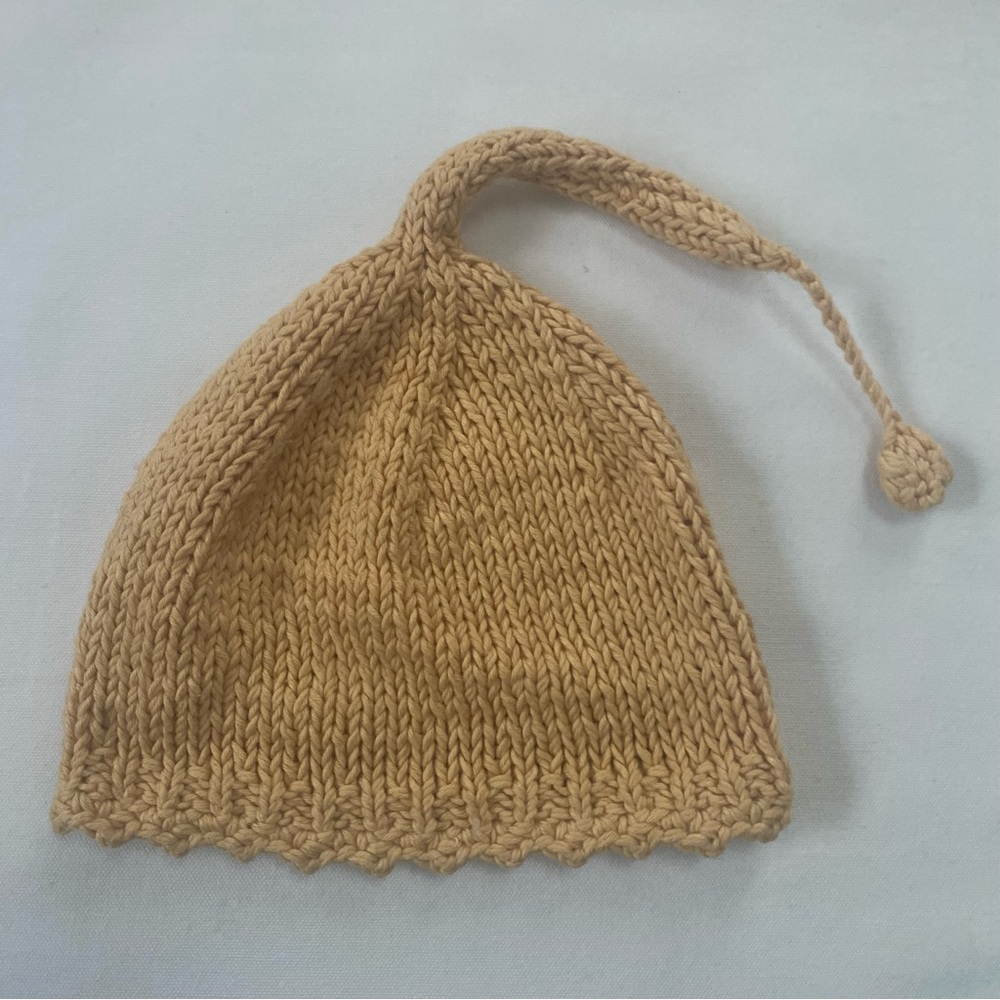 Rico Cotton Knit Toddler Boho Hat Size 2/3 Yellow